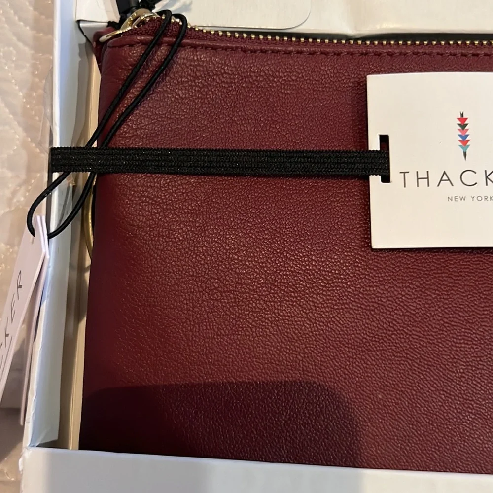 Thacker New York‎ genuine leather clutch and card case 2 piece gift set, NWT